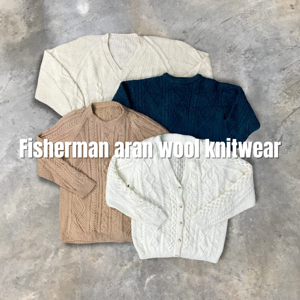 10x FISHERMAN ARAN WOOL KNITWEAR